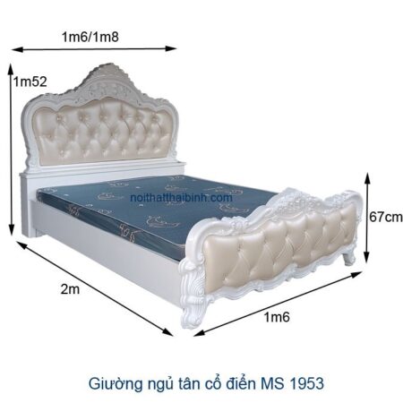 Giường ngủ tân cổ điển MS 1953