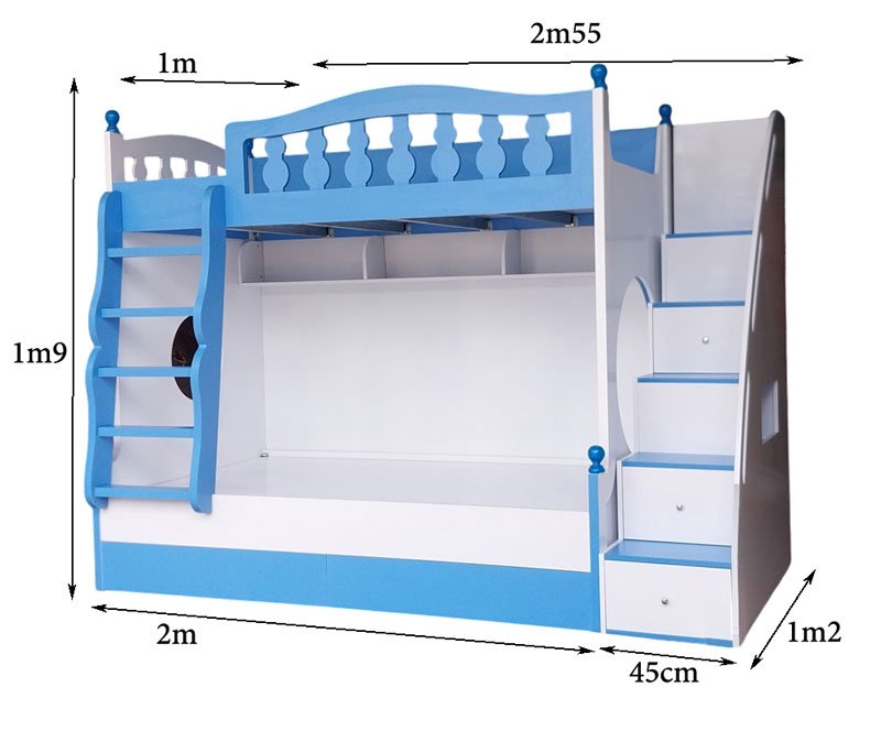 Giường tầng mdf MS 3204 2 Giường tầng mdf MS 3204 - Ảnh 2