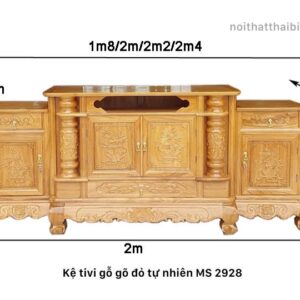 Kệ tivi gỗ gõ đỏ cao cấp MS 2928
