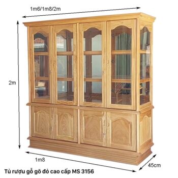 Tủ rượu đẹp bằng gỗ gõ đỏ MS 3156 11 Tủ rượu đẹp bằng gỗ gõ đỏ MS 3156