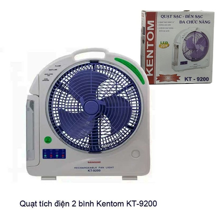 Quạt tích điện 2 bình Kentom KT-9200 1 Quạt tích điện 2 bình Kentom KT-9200