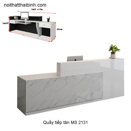 Quầy lễ tân đẹp cao cấp MS 2131