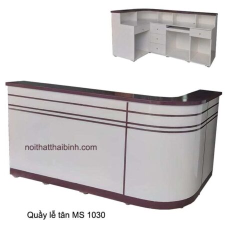 Quầy lễ tân bo góc đẹp MS 1030 Giá bán = 9.000.000 đ