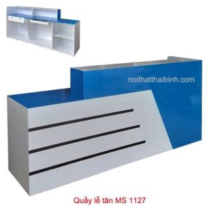 Quầy lễ tân 2m4 MS 1127 Giá bán = 11.000.000đ giảm còn = 10.000.000đ