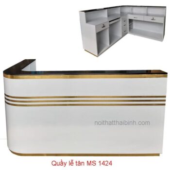 Quầy lễ tân đẹp chất lượng MS 1424 Giá bán= 17.500.000đ giảm còn= 15.500.000đ