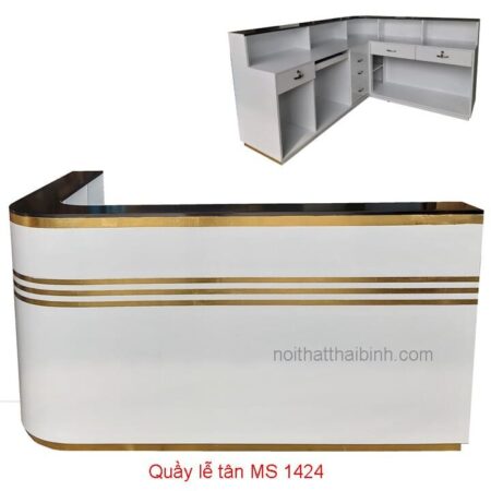 Quầy lễ tân đẹp chất lượng MS 1424 Giá bán= 17.500.000đ giảm còn= 15.500.000đ