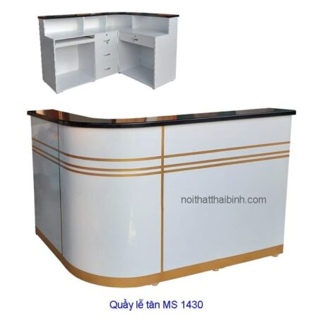 Quầy lễ tân đẹp MS 1430 Giá bán= 12.000.000đ giảm còn= 10.000.000đ