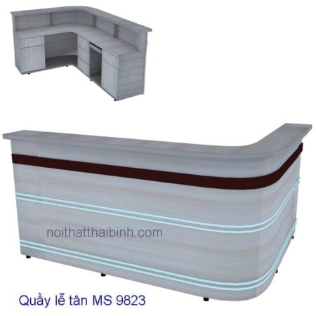 Quầy lễ tân đẹp hiện đại MS 9823 Giá 2m0 = 10.800.000