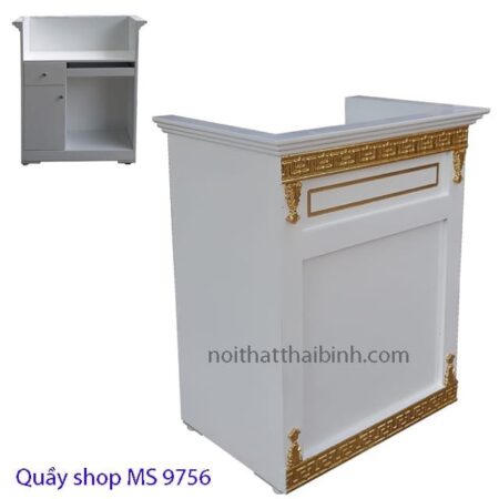 Quầy tính tiền shop bán hàng MS 9756 Giá 1m0 = 5.500.000