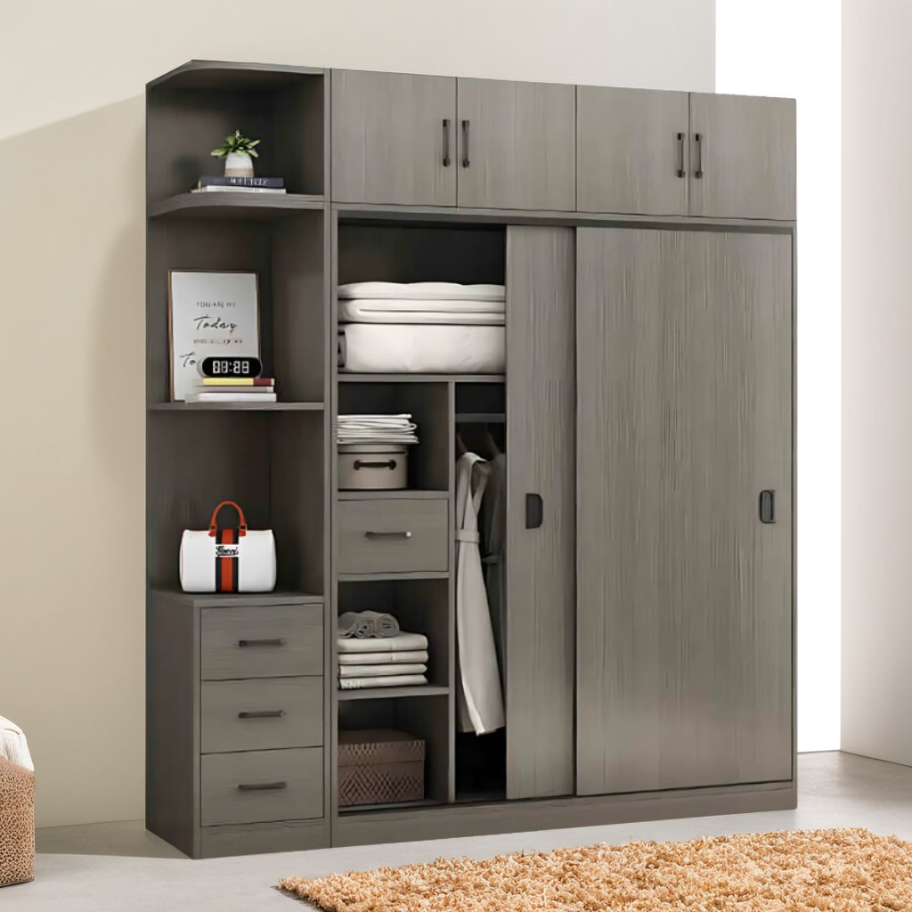 Tủ Áo 2 Tầng cửa lùa có kệ trang trí MS 3196 2 Tủ Áo 2 Tầng cửa lùa có kệ trang trí MS 3196 - Ảnh 2