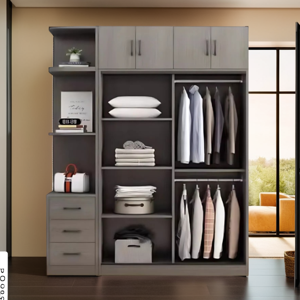 Tủ Áo 2 Tầng cửa lùa có kệ trang trí MS 3196 3 Tủ Áo 2 Tầng cửa lùa có kệ trang trí MS 3196 - Ảnh 3