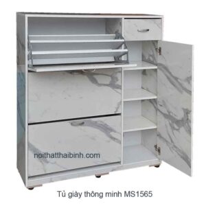 Tủ giày thông minh vân đá MS 1565 Giá bán= 3,200,000đ giảm còn= 2,700,000đ