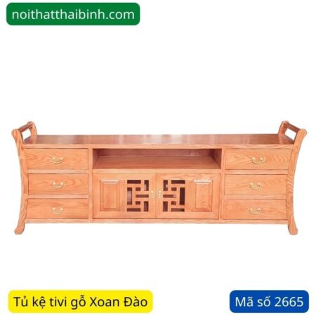 Tủ kệ tivi gỗ Xoan Đào 2m MS 2665