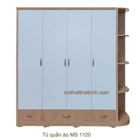 Tủ quần áo 4 cánh hiện đại MS 1120 Giá bán = 8.500.000 đ