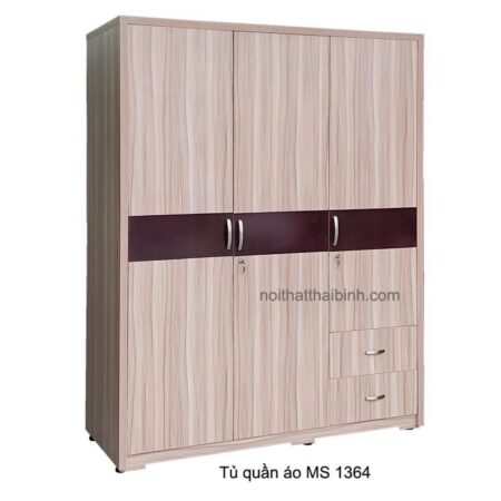 Tủ đựng quần áo gia đình đẹp MS 1364 Giá bán= 7.500.000đ giảm còn= 6.500.000đ