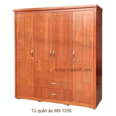 Tủ quần áo 4 cánh MS 1558 Giá bán= 8,500,000đ giảm còn= 7,500,000đ