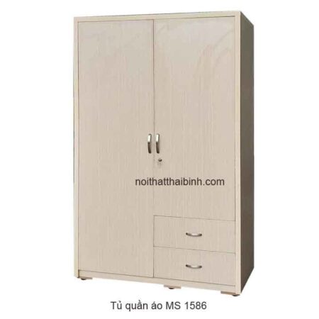 Tủ quần áo 2 cánh cửa MS 1586 Giá bán= 5,500,000đ giảm còn= 4,500,000đ