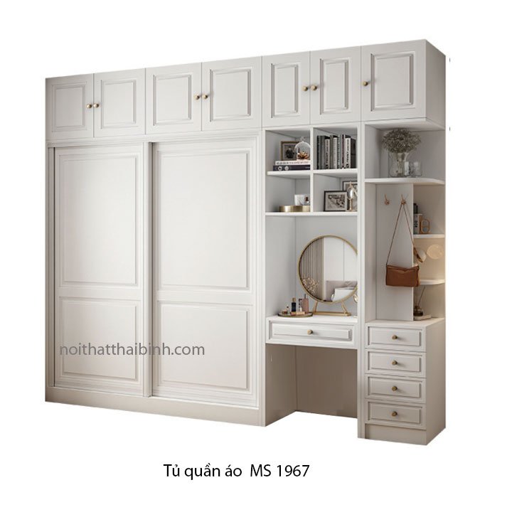 Tủ quần áo có kệ bàn phấn MS 1967 1 Tủ quần áo có kệ bàn phấn MS 1967