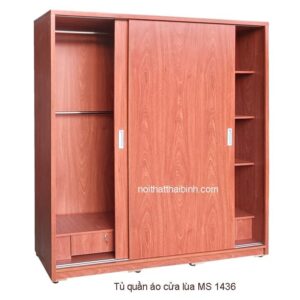 Tủ quần áo 2 cánh lùa MS 1436 Giá bán= 9.000.000đ giảm còn= 8.000.000đ
