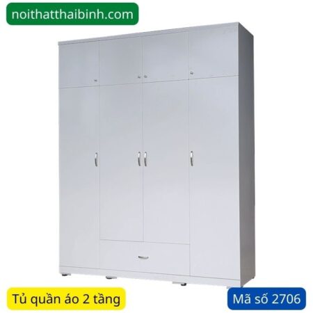 Tủ quần áo 2 tầng MS 2706
