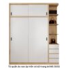 Tủ quần áo 2 tầng có kệ trang trí MS 3035 3 Tủ quần áo 2 tầng có kệ trang trí MS 3035