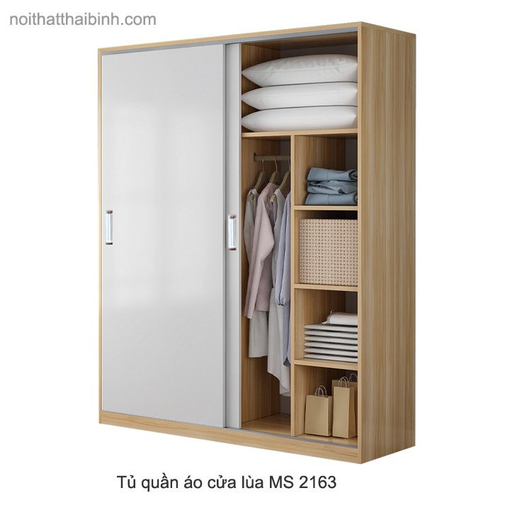 Tủ quần áo cửa lùa hiện đại MS 2163 1 Tủ quần áo cửa lùa hiện đại MS 2163