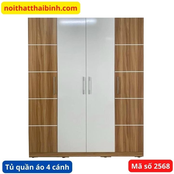Tủ áo 4 cánh MS 2568 1 Tủ áo 4 cánh MS 2568