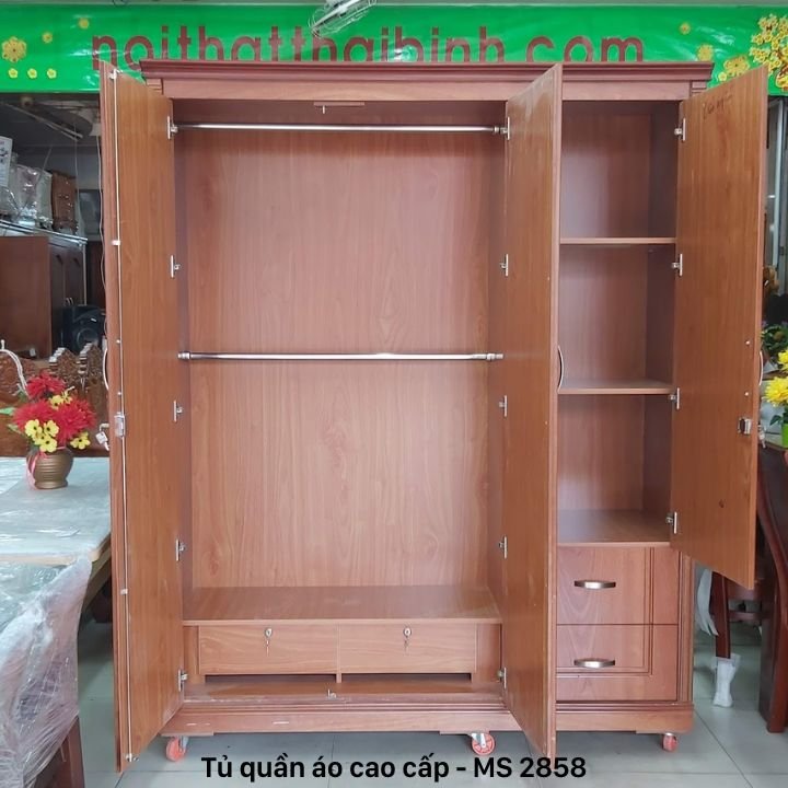 Tủ quần áo 1m6 MS 2858 4 Tủ quần áo 1m6 MS 2858 - Ảnh 4