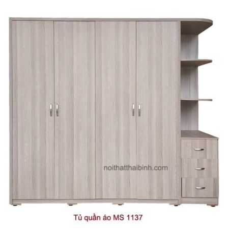 Tủ quần áo 2m4 MS 1137 Giá bán= 14.000.000đ giảm còn= 12.000.000đ