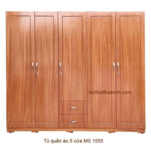 Tủ quần áo 5 cửa MS 1555 Giá bán= 14,000,000đ giảm còn= 12,000,000đ