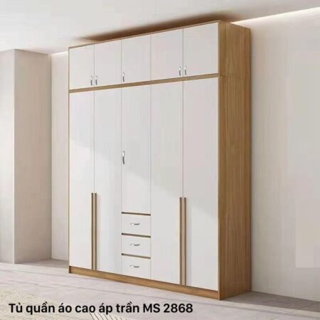 Tủ quần áo cao áp trần đẹp MS 2868