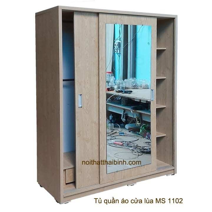 Tủ quần áo cánh trượt có kiếng MS 1102 Giá bán = 7.200.000 đ 1 Tủ quần áo cánh trượt có kiếng MS 1102 Giá bán = 7.200.000 đ