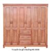 Tủ quần áo 3 buồng gỗ xoan đào MS 3036 2 Tủ quần áo 3 buồng gỗ xoan đào MS 3036