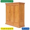 Tủ quần áo gỗ gõ đỏ 1m8 MS 2736 2 Tủ quần áo gỗ gõ đỏ 1m8 MS 2736