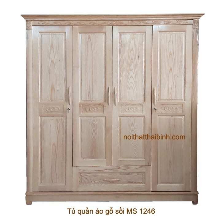 Tủ quần áo gỗ sồi cao cấp MS 1246 Giá bán = 13.500.000 đ giảm còn = 12.500.000 đ 1 Tủ quần áo gỗ sồi cao cấp MS 1246 Giá bán = 13.500.000 đ giảm còn = 12.500.000 đ