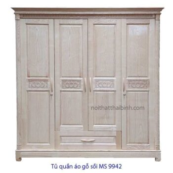 Tủ quần áo gỗ sồi đẹp MS 9942 Giá bán = 12.500.000 đ