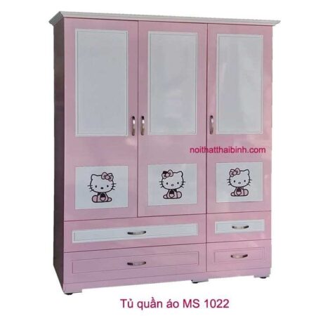 Tủ quần áo màu hồng Hello Kitty MS 1022 Giá bán = 6.000.000 đ