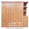 Tủ quần áo gỗ đinh hương có kệ trang trí MS 3034