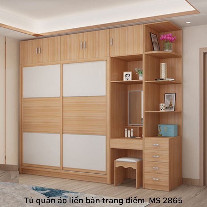 Tủ quần áo liền bàn trang điểm MS 2865 1 Tủ quần áo liền bàn trang điểm MS 2865