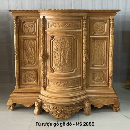 Tủ thờ gỗ gõ đỏ 1m8 MS 2855 | GIAO HỎA TỐC TPHCM