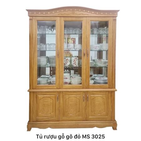 Mẫu tủ rượu đẹp bằng gỗ MS 3025