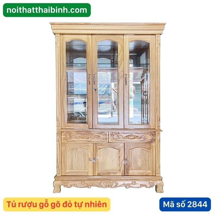 Tủ rượu gõ đỏ tự nhiên MS 2844 1 Tủ rượu gõ đỏ tự nhiên MS 2844
