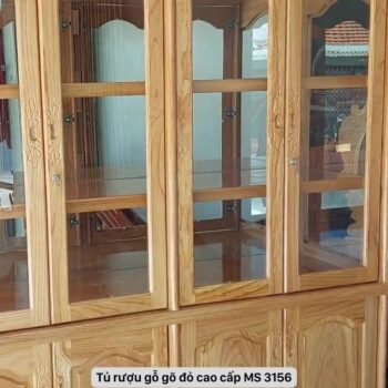 Tủ rượu đẹp bằng gỗ gõ đỏ MS 3156 10 Tủ rượu đẹp bằng gỗ gõ đỏ MS 3156