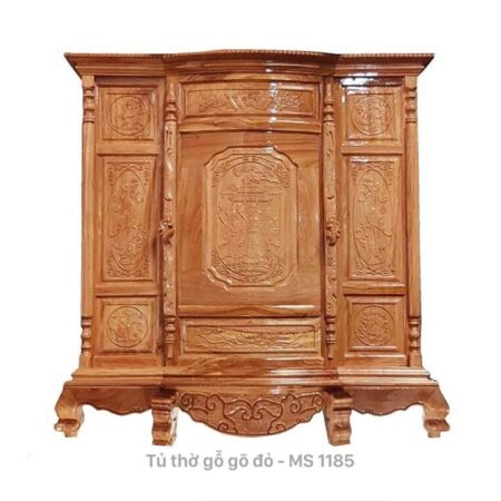 Tủ thờ gỗ gõ đỏ chạm MS 1185 | GIAO HỎA TỐC TPHCM