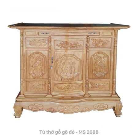 Tủ thờ gỗ gõ đỏ MS 2688 | GIAO HỎA TỐC TPHCM