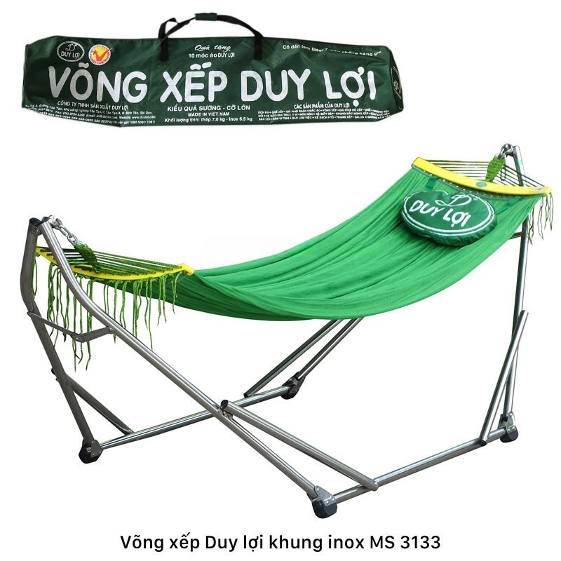 Võng xếp duy lợi inox MS 3133 | Thương hiệu DUY LỢI Chính Hãng 1 Võng xếp duy lợi inox MS 3133 | Thương hiệu DUY LỢI Chính Hãng