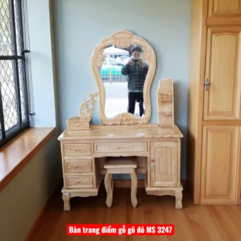 Bàn trang điểm cao cấp đẹp MS 2512 20 Bàn trang điểm gỗ gõ đỏ MS 3247