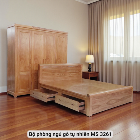 Bộ nội thất phòng ngủ hiện đại MS 2769 26 Giường tủ phòng ngủ gỗ MS 3261