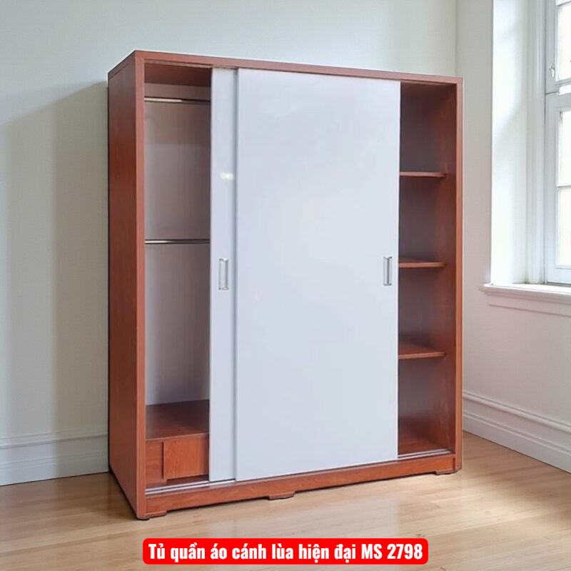 Tủ quần áo cánh lùa hiện đại MS 2798 1 Tủ quần áo cánh lùa hiện đại MS 2798
