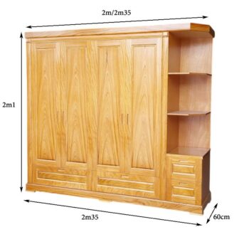 Mẫu tủ quần áo gỗ đẹp hiện đại MS 3263